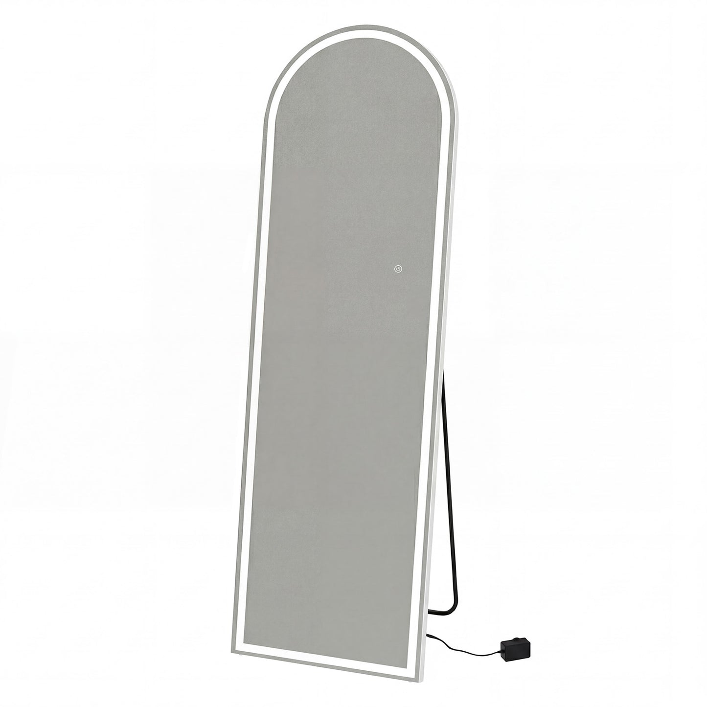 Yezi Full Length Mirror Arched LED Touch Buttons Light-Adjustable 165x60cm White