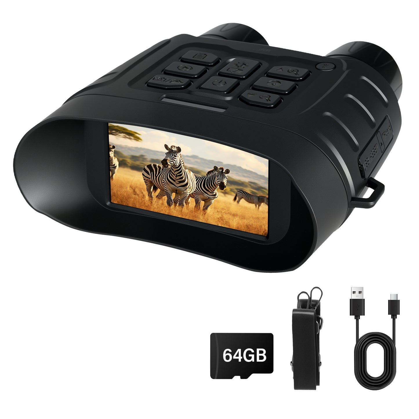 Spector Night Vision Goggles 4K Binoculars 11x Zoom 5200MAH Battery 64GB Card