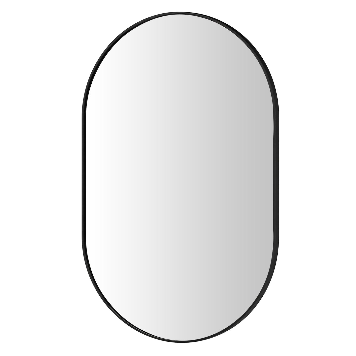 Yezi Wall Mirror 50x70cm Oval Bathroom Bedroom Vanity Make-up Mirror Aluminium
