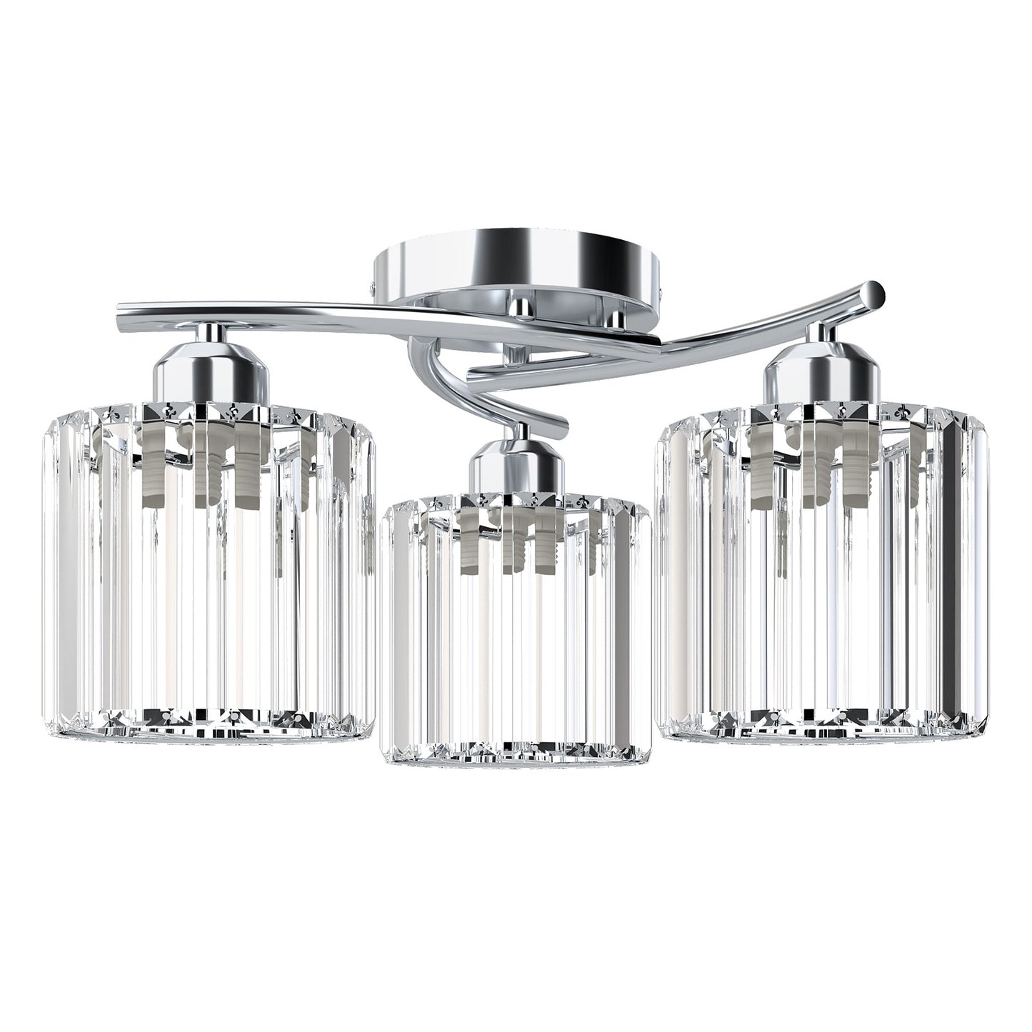 Emitto Crystal Ceiling Light Semi Flush Mount Chandelier Modern Hallway Lamp