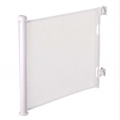 Dekko Retractable Stair Gate One Hand Lock 150cm PVC Mesh For Hallways Grey