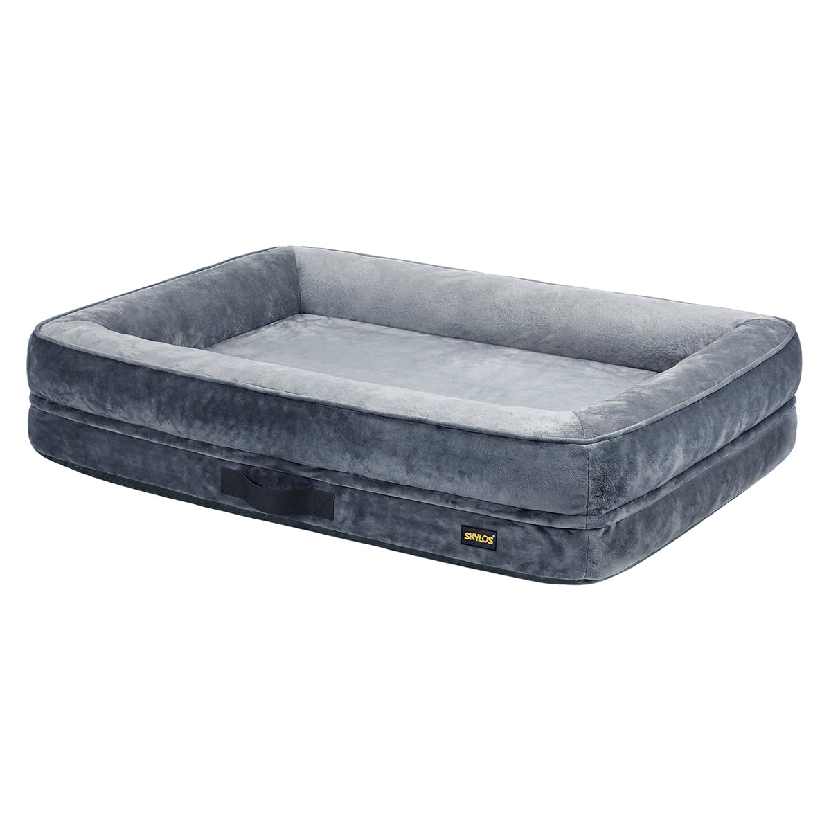 Skylos Large Dog Bed Orthopedic Dog Bed Egg Foam Bolster Sofa Gray Household