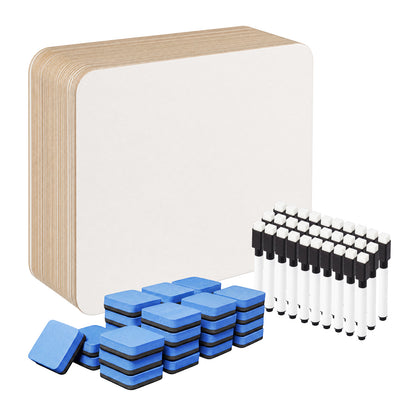 Levede Mini Whiteboard 30 Pack White Boards With Pens Erasers Classroom White
