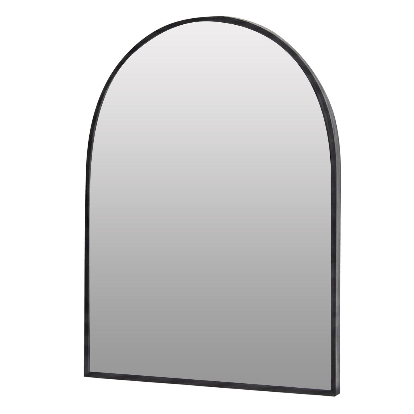Yezi 30x40cm Arched Wall Mirror Black Metal Frame Bathroom Bedroom Vanity Mirror