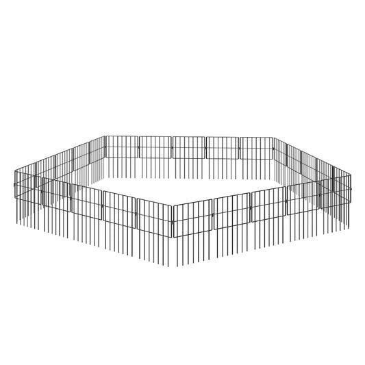 Levede 25 Pack Animal Barrier Metal Decorative Garden Fence Outdoor Pet Border