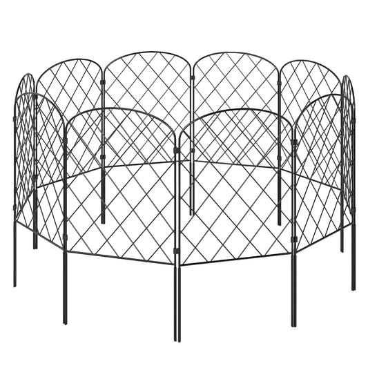 Levede 10 Pack Animal Barrier Metal Decorative Garden Fence Pet Border Outdoor