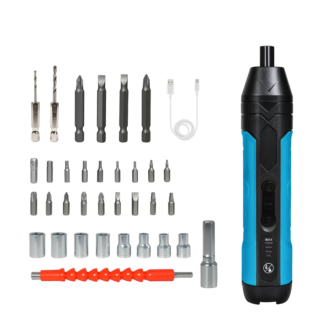 Traderight 4V Cordless Electric Screwdriver Set Fast-Charging 1500mah Power Tool