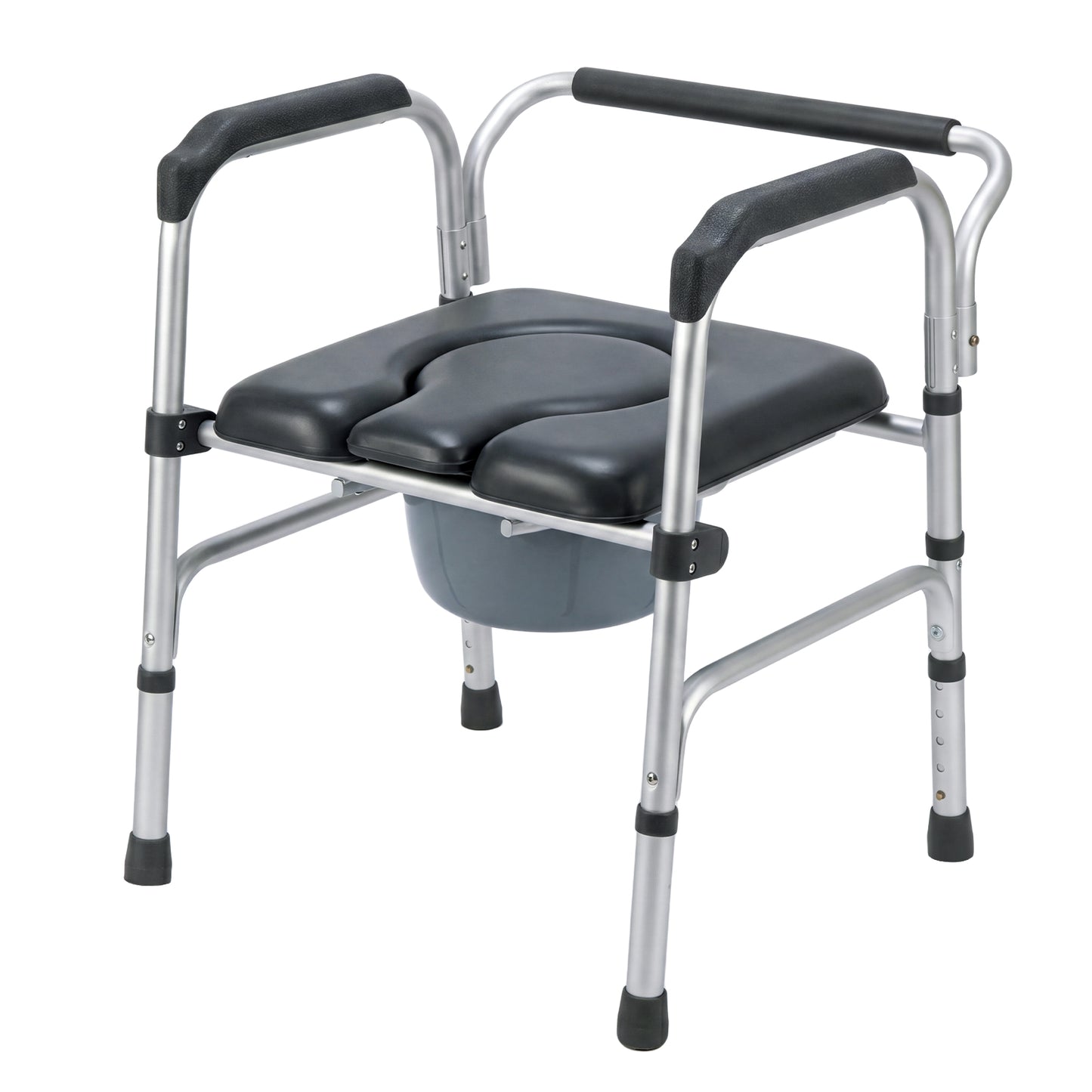 Levede 3 in 1 Commode Chair Folding Shower Chair Toilet Seat Riser Adjustable