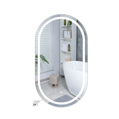 Led Bathroom Mirror With Light Illuminated Wall Mirrors Demister Touch Sensor