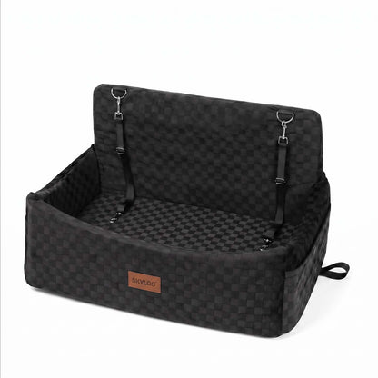Skylos Large Dog Car Seat Booster Dual-Sided Plush Cool Bed Washable