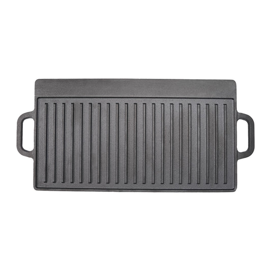 Toque Reversible Cast Iron Griddle Plate Non-Stick Grill Skillet Pan 49.5cm BBQ