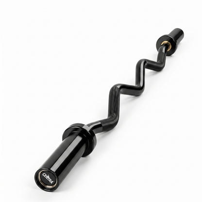 Centra EZ Arm Curl Bar Weight Lifting 4ft Olympic Barbell for 2'' Weight Plates