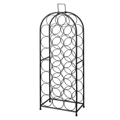 Levede Wine Rack 23 Bottles Freestanding Storage Organiser Stand Home Black