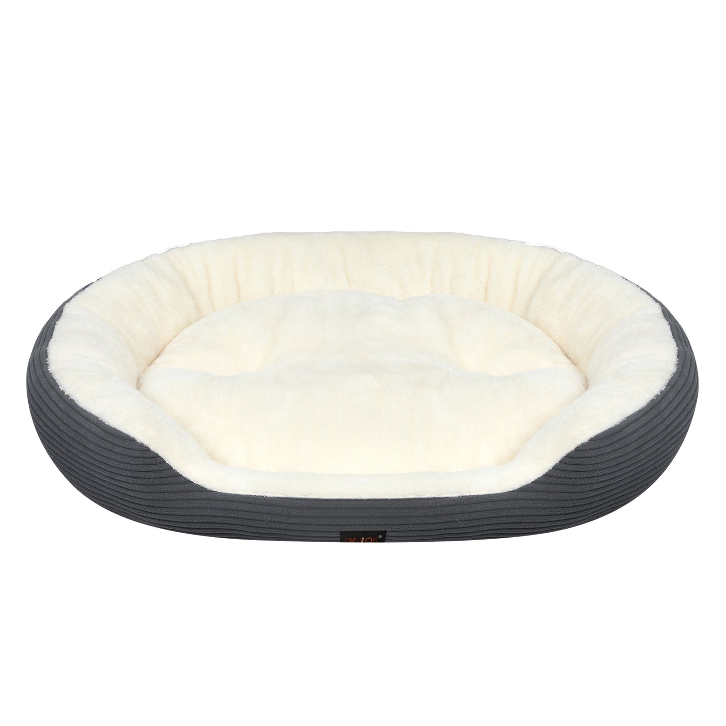 Skylos Dog Bed Luxury Soft Washable Puppy Cat Cushion Mattress Corduroy Grey M