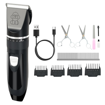 Skylos Pet Clipper Kit Dog Cat Grooming Cordless Low Noise Adjustable Trimmer