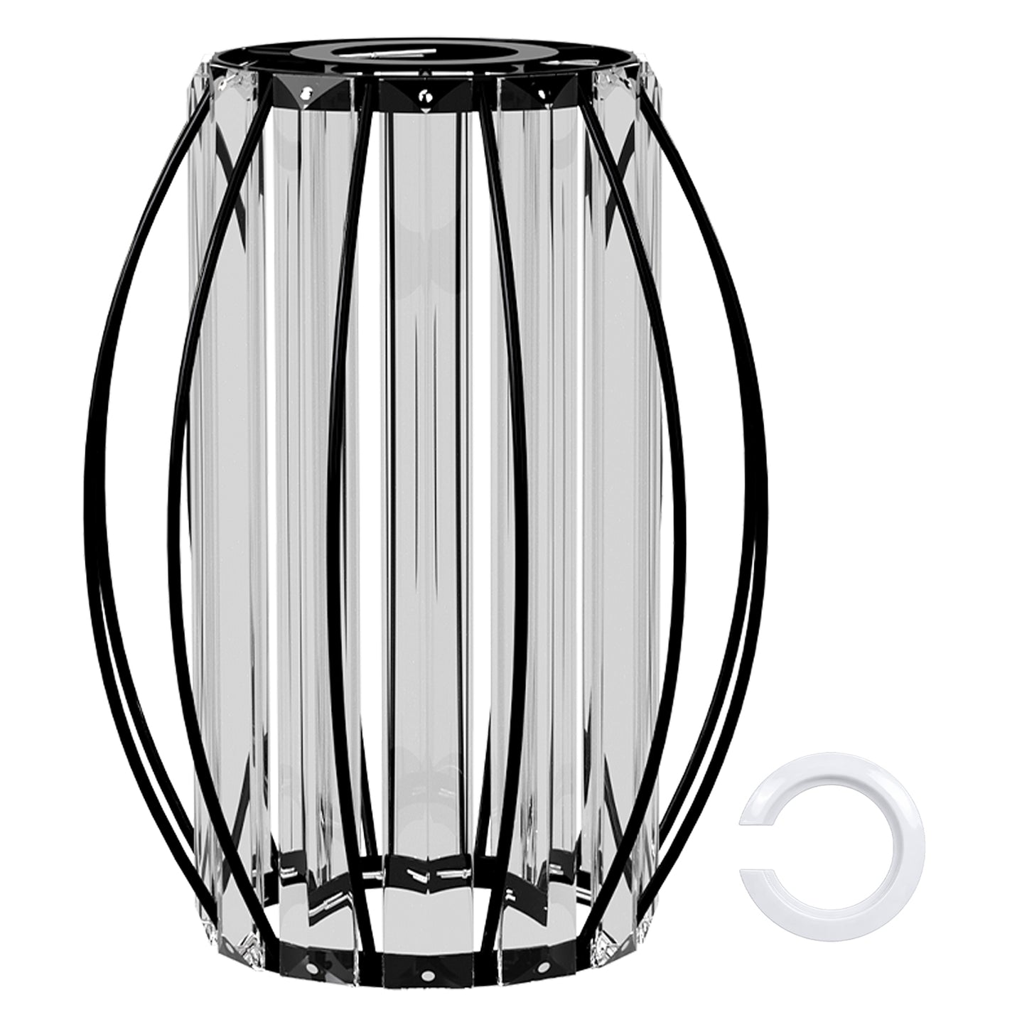 Emitto Ceiling Light Shade Easy Fit Pendant Lampshade Woven Metal Glass E27 B22