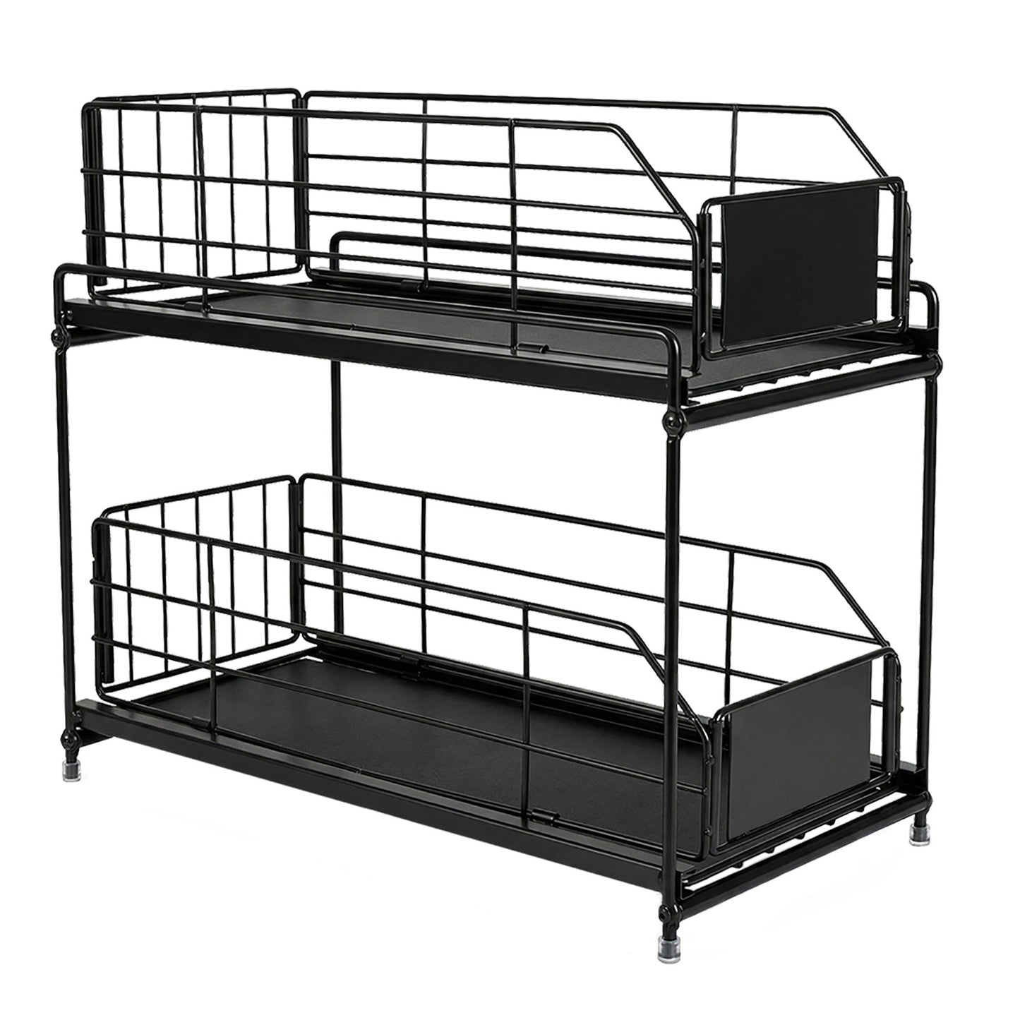 TOQUE 2 Tier Pull Out Basket Under Sink Kitchen Cabinet Storage Organiser Drawer