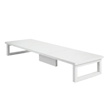 Levede Dual Screen Stand Riser White Desktop Computer Monitor Shelf Holder 90cm