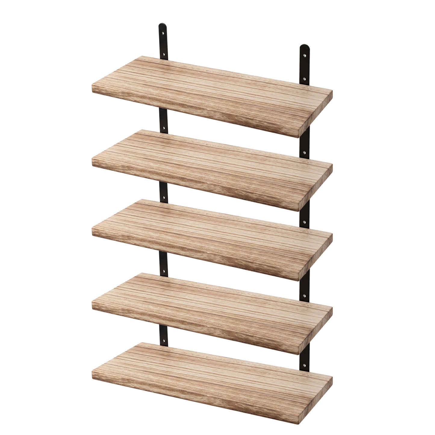Levede Floating Shelves Wood Wall Mounted Shelf Rustic Set of 5 Light Brown