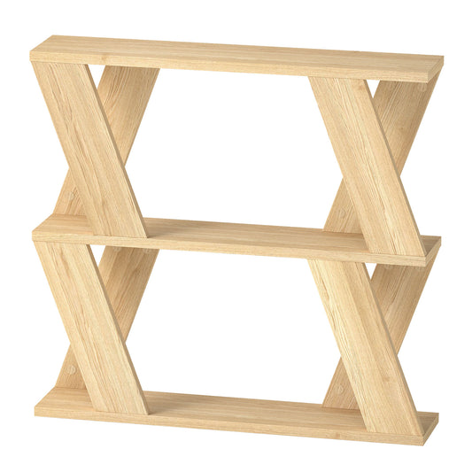 Levede Slim Side Table with Storage Shelf Sofa End  Accent Table Wooden 2 Tier