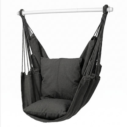 Mountview Hammock Chair Hanging Rope Swing Seat Indoor Outdoor with Cushions