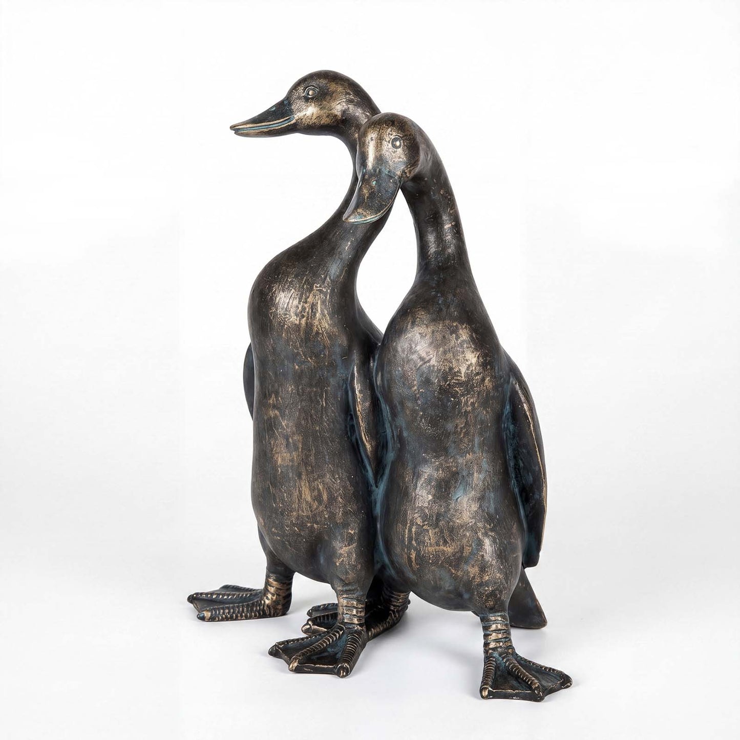 Levede  Outdoor Resin Duck Sculpture Garden Ornaments Patio Yard  Bronze color