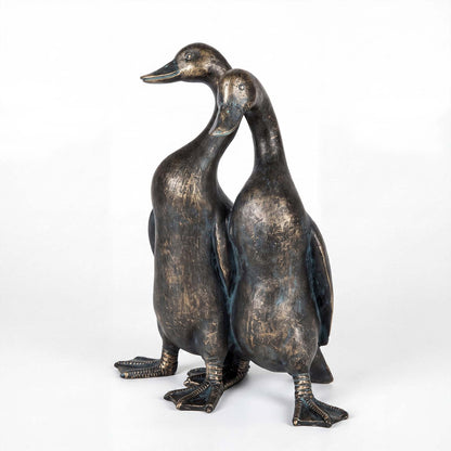 Levede  Outdoor Resin Duck Sculpture Garden Ornaments Patio Yard  Bronze color