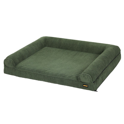 Skylos Orthopedic Small Dog Bed Washable Puppy Sofa Bed Soft Corduroy Pet Bed