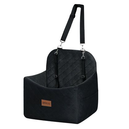 Skylos Pet Booster Dog Car Seat Safe Travel Carrier Bed Bag Basket Puppy Black