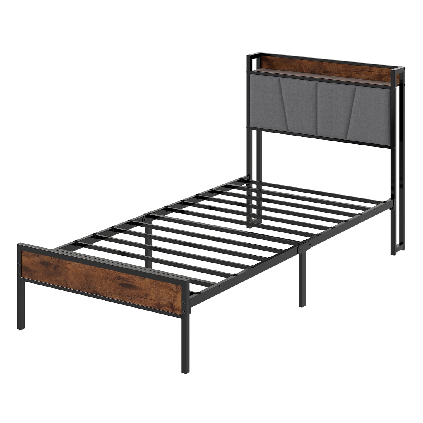 Levede Bed Frame Metal Platform with Headboard Heavy Duty Home Furniture Storage