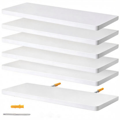 Levede Floating Shelves Heavy Duty 6 Pack Wall Storage Shelf for Living Room