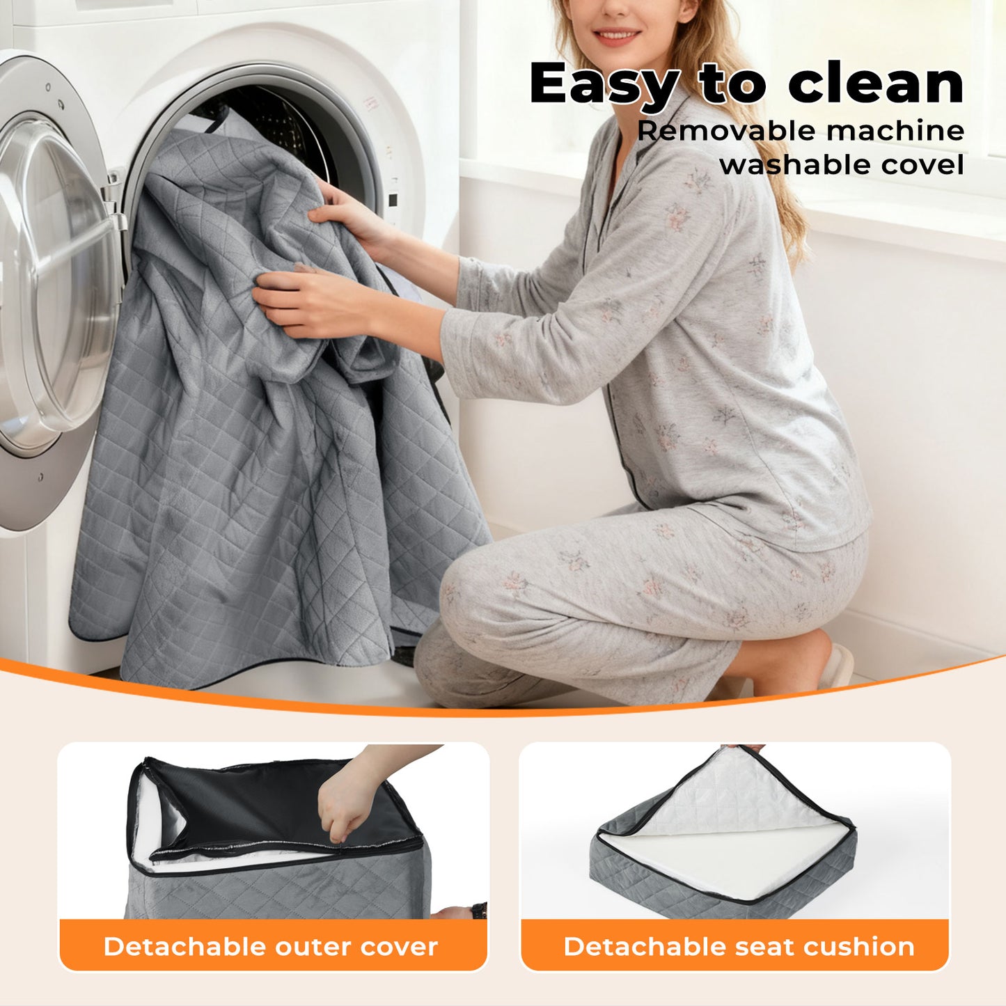 Skylos Pet Booster Dog Car Seat Safe Travel Carrier Bed Bag Basket Puppy Grey