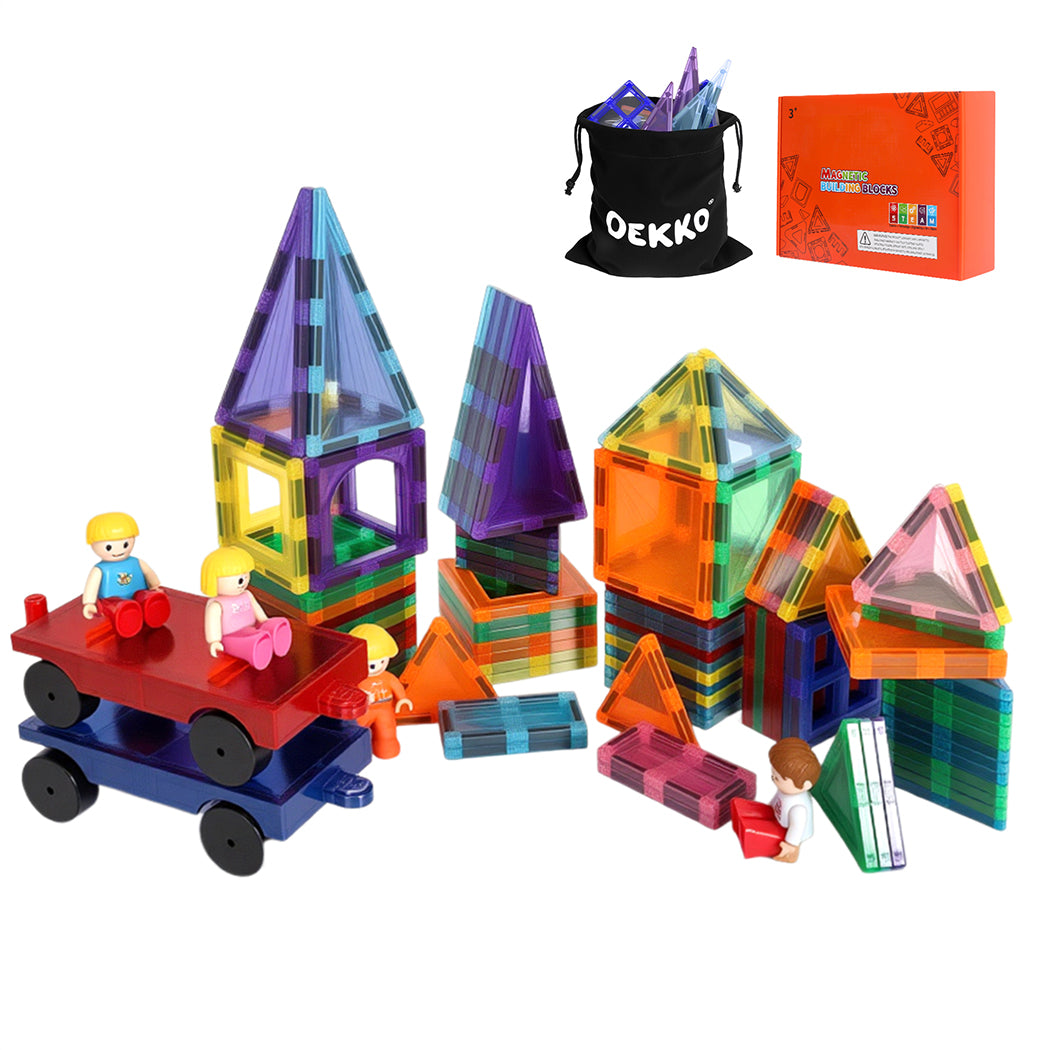 Dekko 100Pcs Magnetic Tiles Building Blocks Kids Educational Construction Toys
