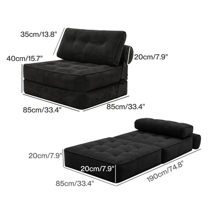 Levede Sofa Bed Convertible Foldable Floor Mattress with Head Lumbar Pillow