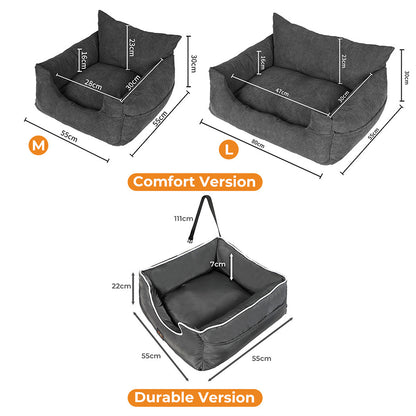 Skylos Pet Car Seat Dog Booster Mat Portable Large Travel Bed Removable Washable