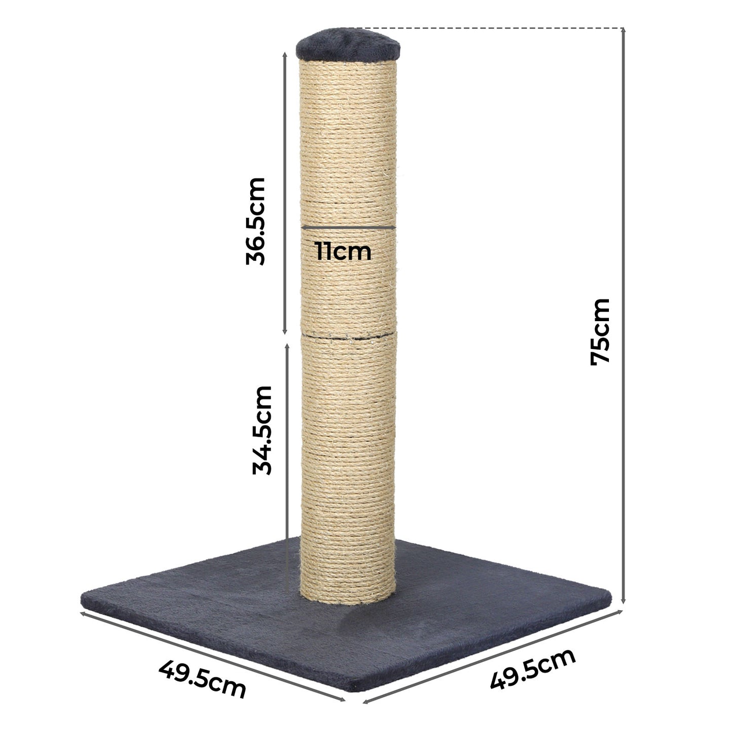 Skylos Tall Cat Scratching Post Natural Sisal Pole Hevay Duty Base Scratcher Toy