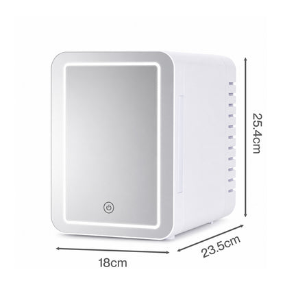 Spector Mini Fridge 5L Portable Small Cooler Warmer LED Makeup Mirror Car Home
