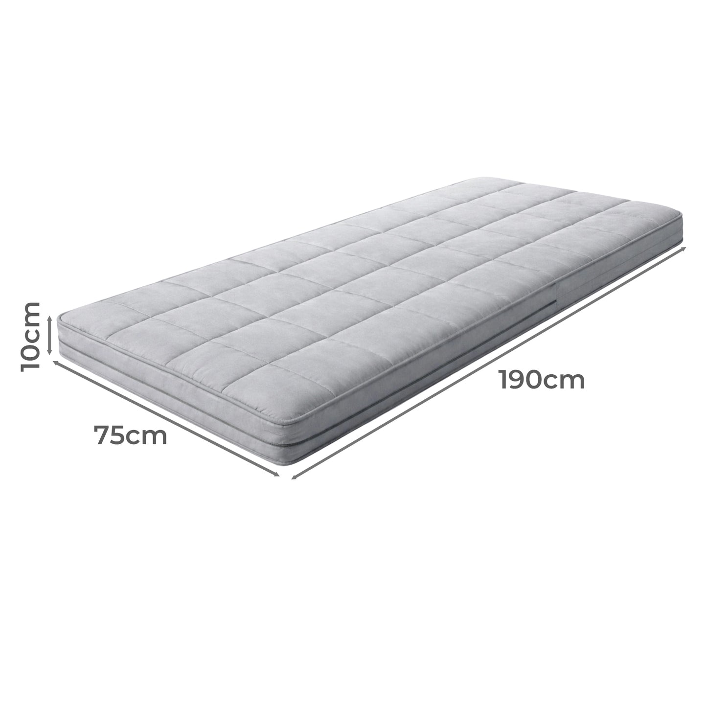 Lavio Folding Floor Mattress Bed Topper Single 10cm Roll Up for Caravan Camper
