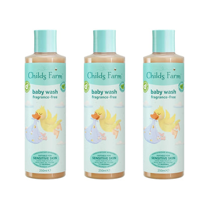 Childs Farm 250ml Baby Wash Unfragranced x3