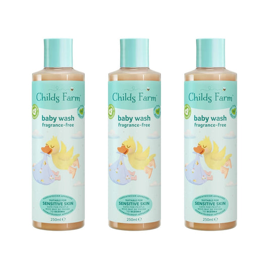 Childs Farm 250ml Baby Wash Unfragranced x3