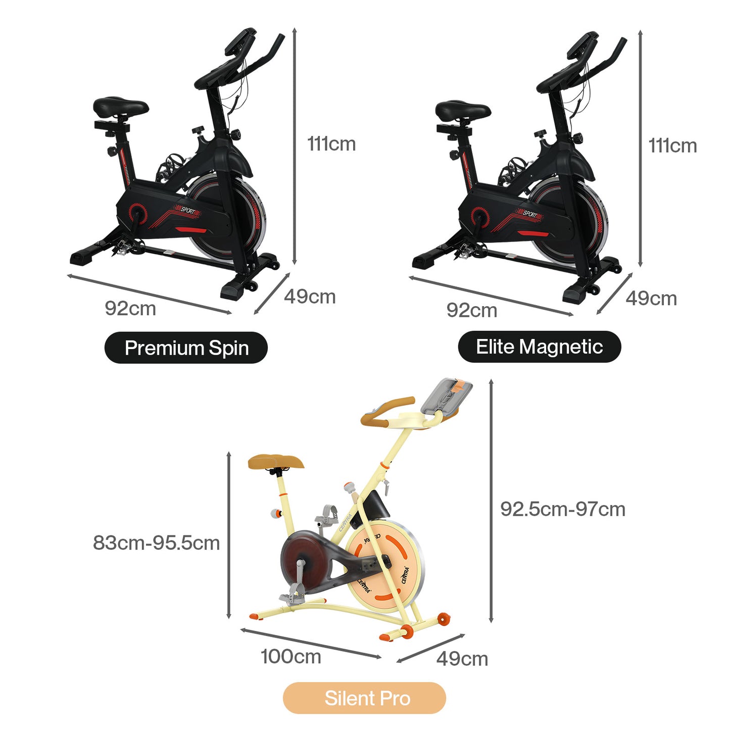 Centra Magnetic Exercise Bike Smart Indoor Cycling Spin Bike Cardio Home Gym