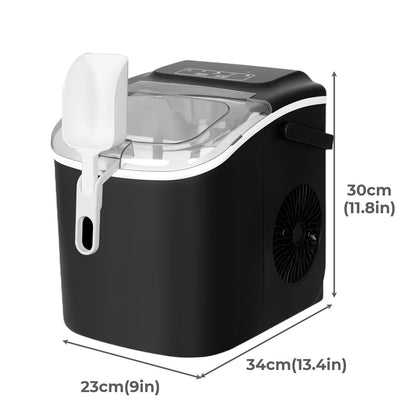 Spector Ice Maker Machine Countertop 12Kg in 24Hrs 9 Cubes Ready in 6-12Mins