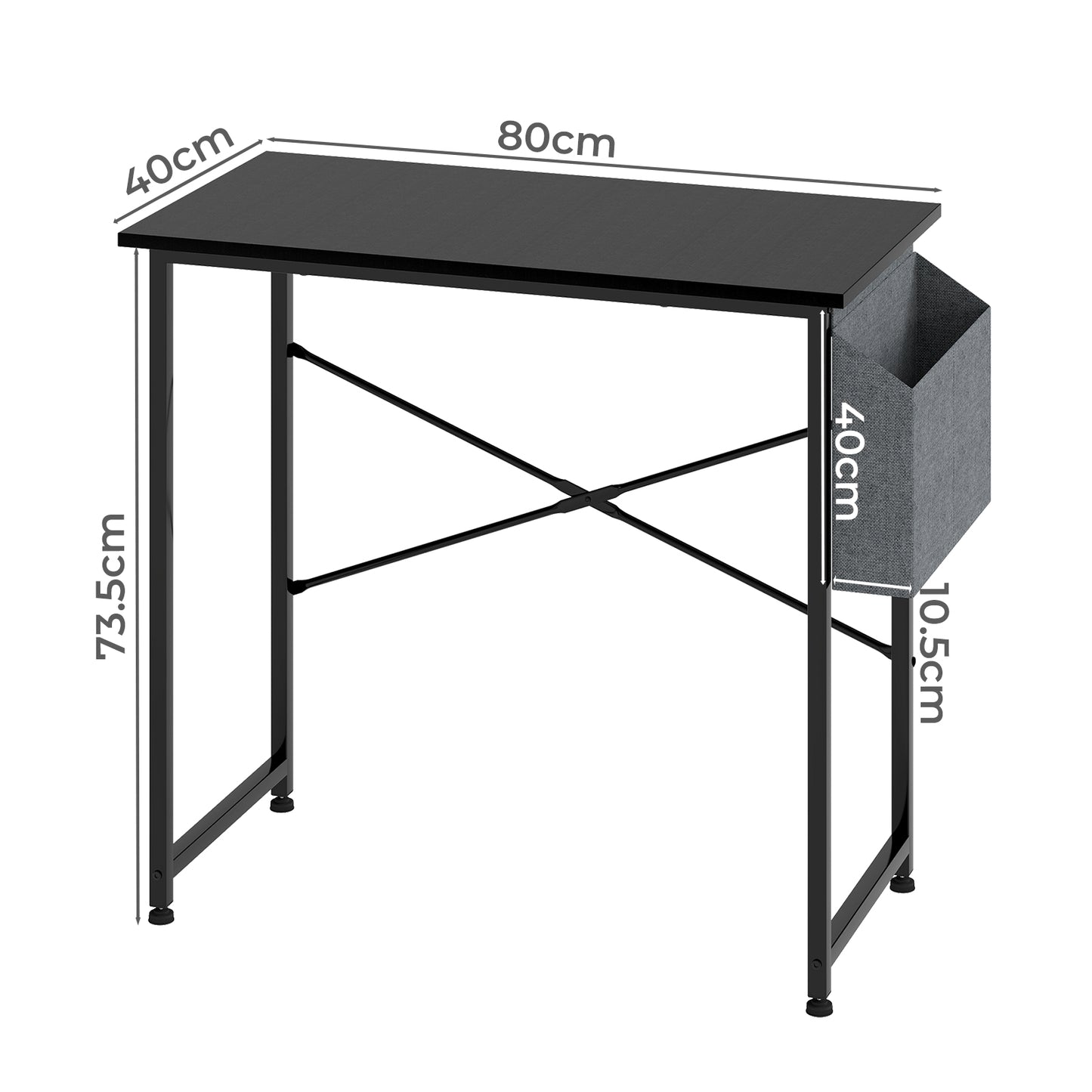 Levede PC Desk Laptop Study Table with Storage Bag for Home Office Workstation