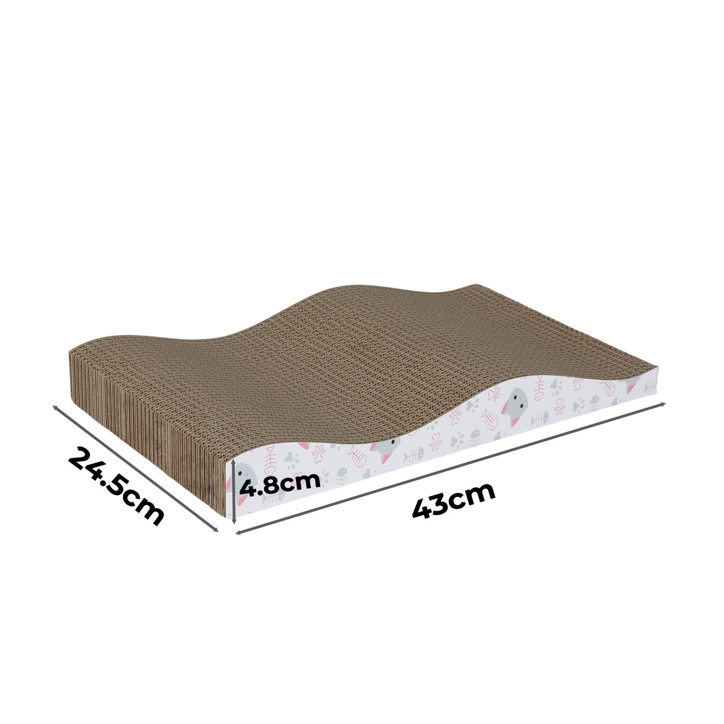 Skylos 4PCS Cat Scratching Board Cardboard Cat Scratcher Scratching Pad Lounge