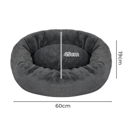 Skylos Dog Bed Small Donut Soft Plush Pet Cat Beds Calming Anti Anxiety Washable