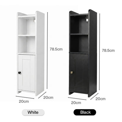 Levede Bathroom Cabinet Slim Corner Storage Adjustable Shelves PB MDF