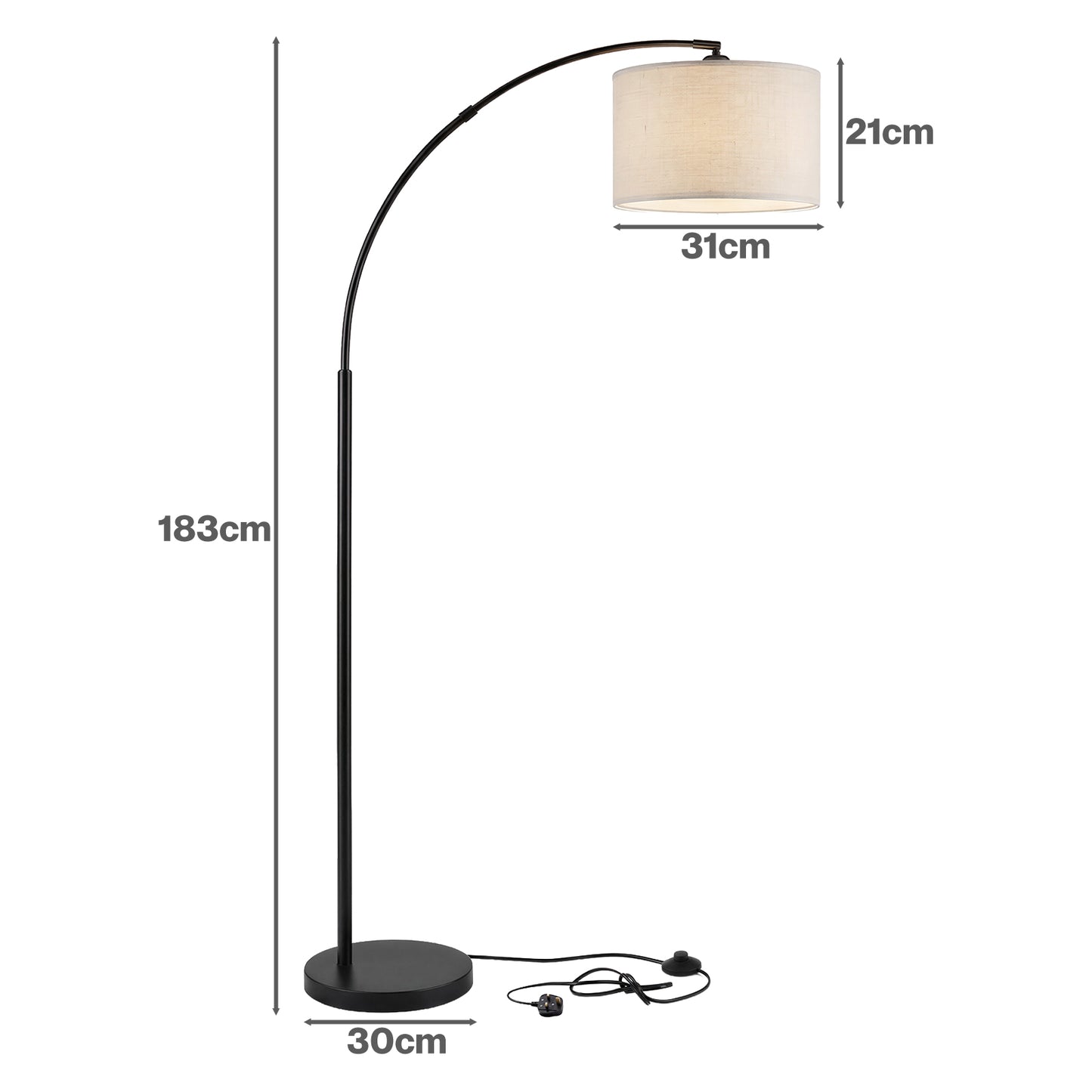 Emitto Standard Floor Lamp Dimmable Standing Lamp Smart Control Adjustable Timer