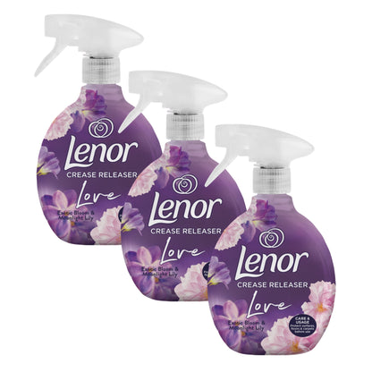 Lenor Crease Releaser Spray Exotic Bloom & Moonlight Lily 500ml x3