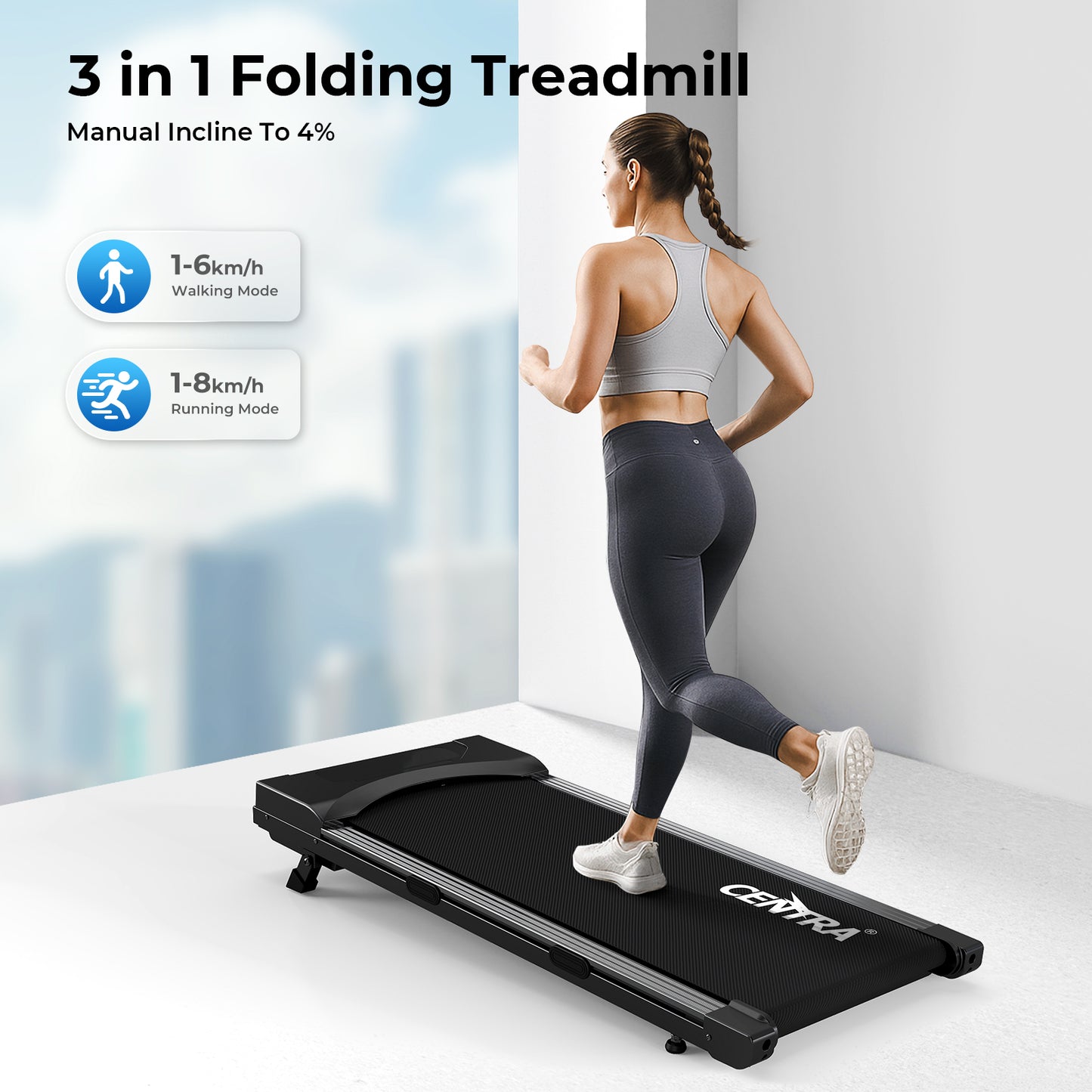 Smart Walking Pad Treadmill Running Machine Folding Bluetooth App Remote Control