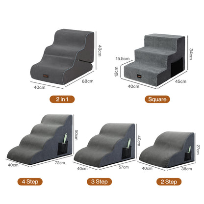 Skylos Dog Ramp Anti-Slip Washable Cover Pet Stairs Ladder Foam for Sofa Bed